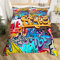 Feelyou Hippie-/Graffiti-Bettbezug-Set, Queen-Size-Größe für Kinder, Jungen, Jugend-Bettbezug, moderne Bettwäsche, Wand Urban Street Art, Tagesdecke, Reißverschluss und Bändern, personalisierbar