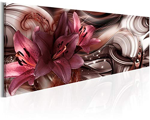 looui Voll Bohren Diamant Malerei 5D DIY Set Lilien-Blumen Crystal Strass Stickerei Kreuzstich Stickerei Große Diamond Painting Zuhause Wand Deko Vierkantbohrer 60x120cm H2411