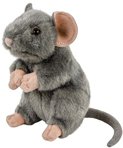 Teddys Rothenburg Doudou souris/rat debout Gris 17 cm