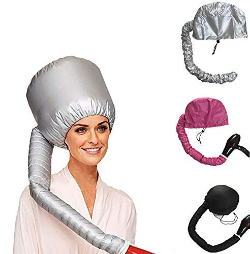 Silver Hair Drying Cap Hand Free Hood Hair Dryer, Pack of 1