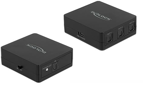 Delock 63397 S/PDIF TOSLINK Splitter 1 In 3 Out mit USB Stromversorgung