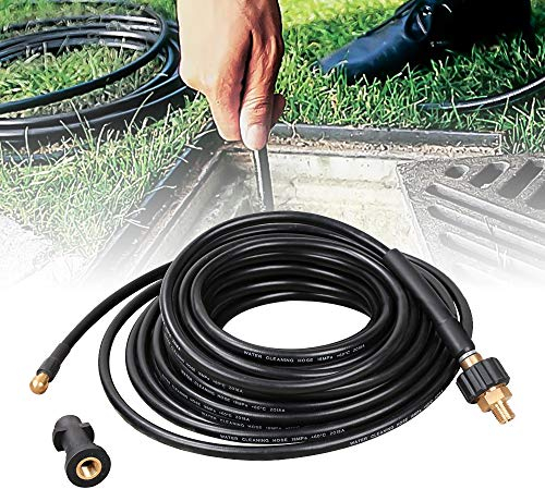 Ikodm Rohrreinigungsschlauch 10m 180bar 60°C Rohrreinigungsset Professional für Hochdruckreiniger