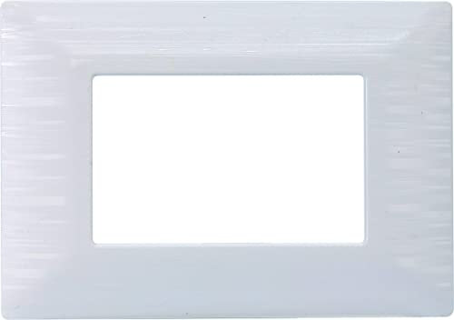 PLACCA SATINATA COMPATIBILE CON SERIE BTICINO MATIX 3-4-6 MODULI COLORI ASSORTITI (3 MODULI, BIANCO)