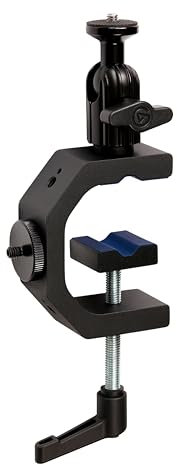 Elgato Heavy Clamp – Supporto professionale con testa sferica, 4 fori filettati 1/4, ultra sicuro e robusto, per il fissaggio su scrivanie, scaffali, aste, perfetto per fotocamere, luci, flash, ecc.
