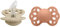 BIBS Infinity Anatomischer Schnuller Zweierpackung, bisphenol-A frei, anatomischer Silikonsauger, Kiefergerechte Form. Silikon, 0-6 Monate (2er Pack), Vanilla/Peach