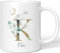 JUNIWORDS Tasse, Kimi, Name Anfangsbuchstabe Initial Alphabet Floral Buchstabe K Monogramm Motiv, Weiß (5458302)