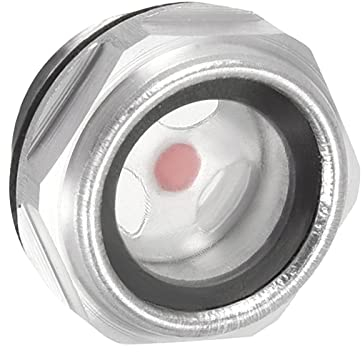 M METERXITY Huile Niveau Viseur avec Joint Torique - Air Compresseur Raccords Vérifier le niveau d'huile de la pompe, Appliquer à Réservoir (1/2PT, Clair, Rouge)