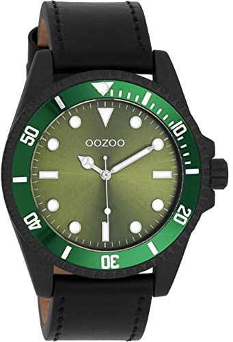 Oozoo Timepieces Herren Uhr | Armbanduhr Herren mit Lederarmband | Hochwertige Uhr für Männer | Edle Analog Herrenuhr in rund