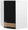 Vicco Eckhängeschrank Fame-Line, Schwarz-Eiche Hochglanz/Weiß, 57 cm
