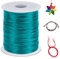 LEREATI 1.5mm Filo Nylon per Braccialetti, 100m Cordoncino per Braccialetti Cordoncino Natalizio Coda di Topo Cordoncino, Macrame Corda per Collane Perline Gioielli Fai da Te (Blu Turchese)