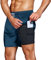 HMIYA Badehose Herren 2 in 1 Badeshorts Schwimmhose Schnelltrocknend Kurz Boardshorts mit Kompression und Reißverschlusstaschen(Denim Blau L)