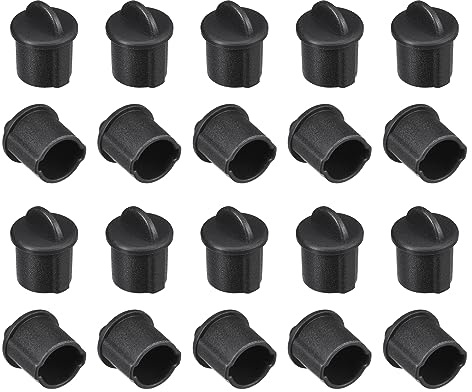 QUARKZMAN BNC-A Silikon Beschützer Weiblich Port x 20Stk Staubschutz Plastik Stopfen für Elektronikgeräte [Schwarz]