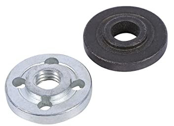 1 Pair Replacement Angle Grinder Fitting Inner Outer Flange for 9523, Durable Metal Material, Silver Black Color, Industrial Fastener