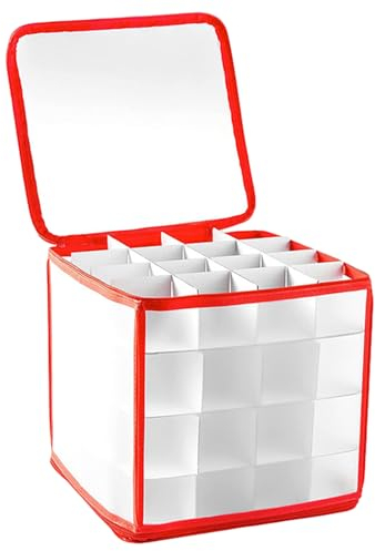 Murman 64 Fächern Aufbewahrungsbox Für Weihnachtskugeln - Boxen Aufbewahrung Für Christbaumschmuck | Aufbewahrungsbox Für Christbaumkugeln Mit Trennwänden Aus Pappe 30x30 0cm