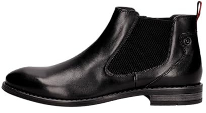 bugatti Herren Chelsea Boots, Männer Stiefeletten, Wechselfußbett,Booties,halbstiefel,Kurzstiefel,uebergangsschuhe,schwarz (1000),43 EU / 8.5 UK