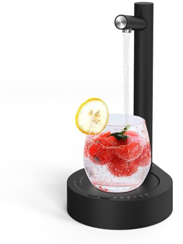 ALLOMN Tisch-Wasserflaschenspender, Intelligenter 7-stufiger Tisch-Wasserspender USB-Wasserflaschenpumpe Tragbarer Automatischer Wasserkrug-Spender für Zuhause Küche Büro Outdoor Camping Reisen