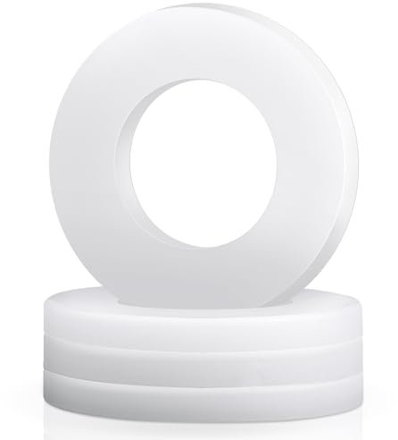 Jeboler 10 Stück Kunststoff Unterlegscheiben M20, DIN 125 Nylon Beilagscheiben Flache Kunststoffscheiben Karosseriescheiben Distanzscheiben mit Kleinem Außendurchmesser für Schrauben & Muttern