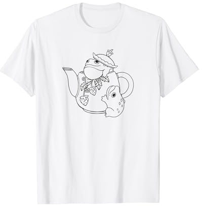 Crapauds dans une théière avec des fraises T-Shirt
