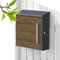 FSADYANG Briefkasten,briefkasten groß，Wandbriefkasten für Draußen, Wetterfeste Briefkästen für Draußen, Walnuss-/Pappel-Finish, Edelstahlmaterial, Regenfest und Langlebig(Natural)