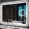 S'bagno Bluetooth Bathroom Mirror with LED Lights 100x70cm, LED Mirror Bathroom with 5x Magnifier, Anti-Fog, 3000-6500K, Dimmable, Memory, HD Tempered Glass, IP44 Waterproof, Horizontal/Vertical
