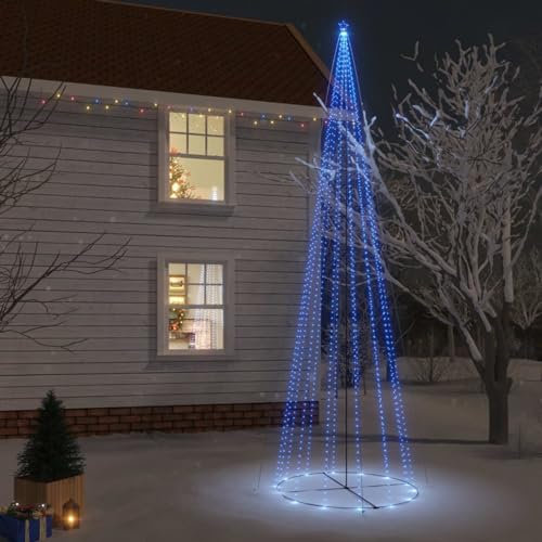 Xichuzi árbol de Navidad cónico 1134 Leds, Luces Navidad Arbol, Cadena Luces Navidad, Tiras Arbol Navidad, Luz Navidad Exterior, Cadena De Luces De árbol De Navidad,Azul 230x800 cm