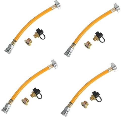 ULTECHNOVO 4 Stück Luftschlauch Für Gasflaschen Luftleitung Lkw-luftschlauch Lkw-teile Luftschlauch Für Anhänger Luftschlauch Für Lkw Atemschlauch Luftschlauch Für Traktor Orange Kupfer