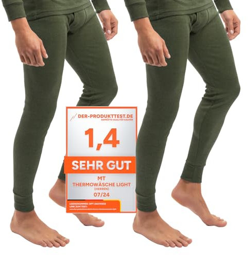 Celodoro 2er Pack Herren Ski- und Thermounterhose Light - Olive 4XL