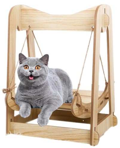 jamgeery Katzenhängematte aus, Hängemattenschaukel aus für Katzen - Hängematte zum Aufhängen von Haustieren | Katzen-Hängemattenbett für Katzen im Innenbereich, Katzenstuhl, Schaukelbett,