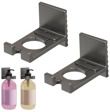 Dispenser Sapone Muro, Supporto Regolabile per Gel Doccia, Supporto da Parete per Dispenser Bottiglia, Universale Porta Dispenser per Bottiglie di Sapone, per Bagno Cucina Dispenser(2 Pezzis)
