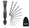 ﻿WOMGF 12cm Handbohrer mit 14 Stück Mikro Spiralbohrer-Bits 0,5 mm-3 mm Schwarz Hand Drill Große Modellbau Bohrer