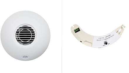 Airflow iCON 30 Extractor Fan – 100mm, 33 l/s, 10.7W – Plug-in Timer & Delay Start Module – 3-Year Warranty