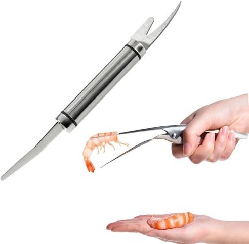 2 PCS Shrimp Deveiner Tool Shrimp Peeler,Stainless Shrimp Knife Multifunctional Shrimp Deveining Tool for Easy Shrimp Deveining (Shrimp Tools-2)