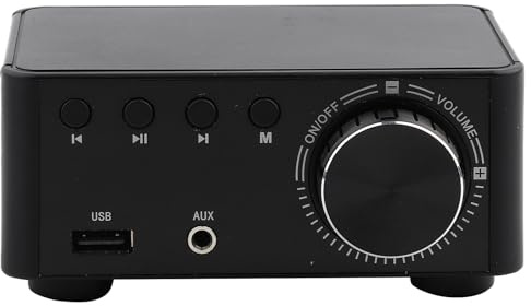 Walfront HiFi BT 5.0 Digital Audio Amplifier Board Memory Card Player Mini -Verstärkerempfänger 50W X 2 Stereo für den Amp -Verstärker (Black)