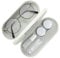 MoKo Double Eyeglass Case, Contact Lens Case with Mirror Tweezers Remover, 2 in 1 Double Sided Portable Contact Lens Box Holder Container Soak Storage Kit Sunglasses Pouch for Men & Women, Beige