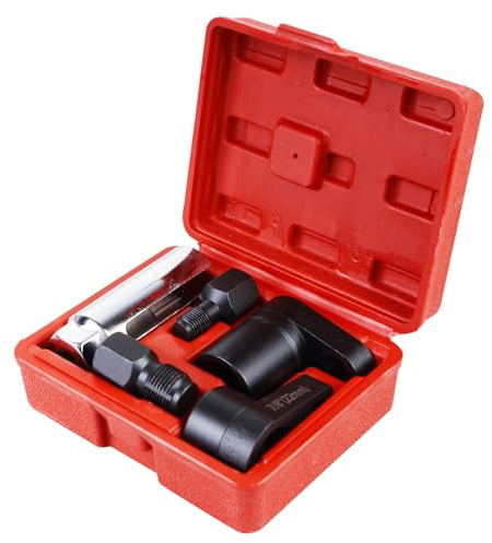 GOEDCH Lambdasonden Schlüssel Nüsse Set: 5 PCS Sauerstoffsensor Steckschlüsselsatz, Nusssatz, Lamdasonde Werkzeug und Gewindereparatur Satz, 1/2 3/8 Antrieb Lambdasonde Werkzeug Einsatz