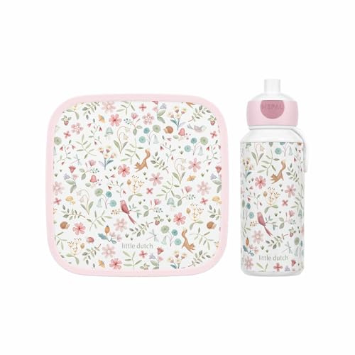 Mepal | Lunch-Set XL Campus Little Dutch | Bentobox groß & Trinkflasche | Spülmaschinenfest | 400 & 1300 ml | Mit Fächern, Gabel & Clip-Verschluss | Perfekt für Snacks & Mahlzeiten | Fairy Wonders