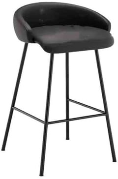 Asiento Alto de Cocina Silla de Isla Taburete Alto Moderno y Sencillo Bar escandinavo Alta for el hogar Taburetes(Negro)
