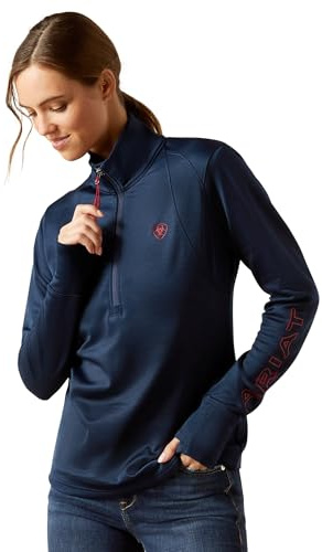ARIAT Team Womens EQ 1/2 Zip Pullover - Navy Blue
