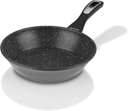 BRATmaxx Keramik-Bratpfanne 20 cm | Karbonstahl-Pfanne mit 2-fach Antihaftbeschichtung | Cool-Touch-Griff, hoher Rand | fettarm braten, spülmaschinengeeignet, für alle Herdarten