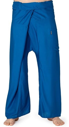 PANASIAM Thai Fischerhose für Damen & Herren - Wickelhose in 2 Längen | Thai Fisherman Pants, Viskose, flexible Weite, Unisex Yogahose - Kampfsporthose, auch Langgröße, Strandhose für warme Tage