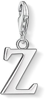 Thomas Sabo Women Charm Pendant Letter A-Z Charm Club Silver 925 Sterling Silver, Letter Z