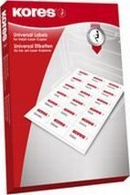 Kores L7036 Universal-Etiketten, 70 x 36 mm, weiß, 100 Blatt