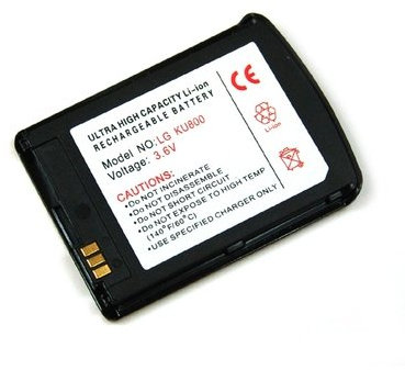 Batterie haute capacité, batterie de rechange pour LG KU800 Chocolate UMTS avec et sans effet de mémoire Li-Ion pda-punkt