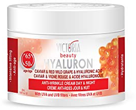 Victoria Beauty Retinol Creme hochdosiert, Gesichtscreme mit Hyaluronsäure gegen Falten und Augenringe, Anti Aging Feuchtigkeitscreme mit Kaviar für Frauen und Männer, 50ml