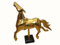 BAKA Riesen Gold Pferd Kuda Holz Pferd Figur Skulptur Metall Optik