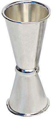 Piazza - Misurino Cocktail in Acciaio Argentato, Dosatore Professionale per Attrezzatura Bar, Jigger Japan Style Barman | Capacità 35/45ml