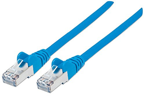 intellinet 741149 Netzwerkkabel Cat7-Rohkabel mit Cat6a-Stecker 100% Kupfer LS0H 15m blau