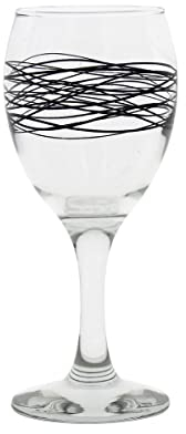 Réception - Lot de 6 Verre à Pied à Eau Serpentin 24.5 cl