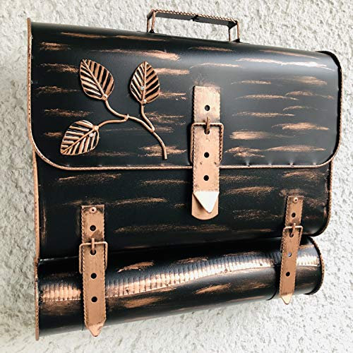 Briefkasten mit zeitungsrolle Wandbriefkasten Tasche Postkasten Zaunbriefkasten mit Zeitungsfach aus rostfreiem Stahl verzinkt. Befestigungsmaterial GRATIS!