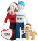 Personalised Couple with Dog Ornament 2025 – Fast & Free 24h Customisation – Family of 2 Christmas Ornaments for Tree – Custom Gift Wrapped Dog-Owners Keepsake for Two Persons with Pet